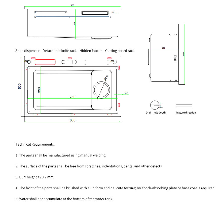 Professional Reinforced Water Sink
